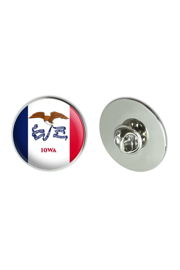 Iowa State Flag Metal 1.1" Tie Tack Hat Lapel Pin Pinback
