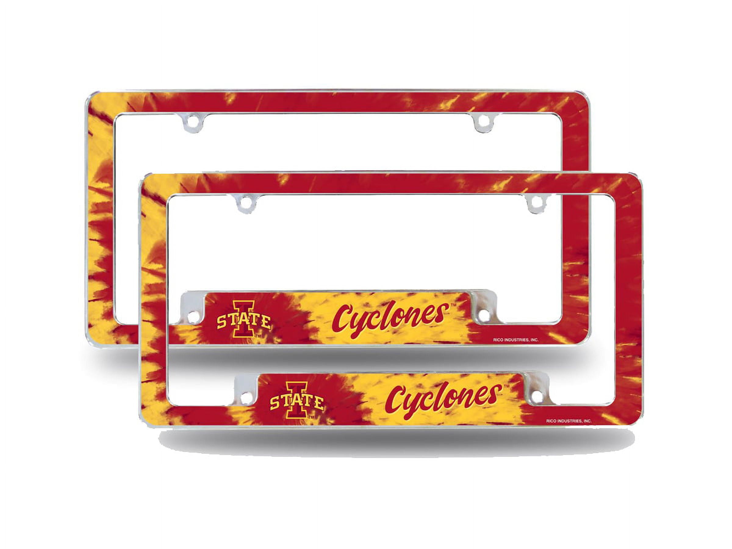 Iowa State Cyclones Corner Stripes License Plate Frame – Officially Licensed, UV Resistant
