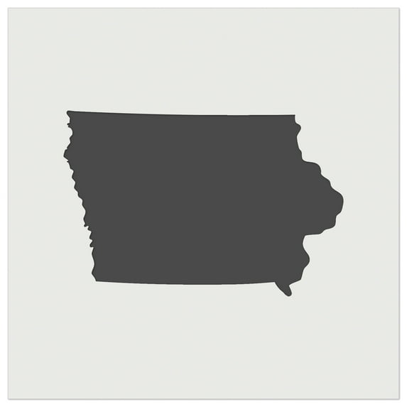 Iowa State Silhouette DIY Cookie Wall Craft Stencil - 7.0 Inch