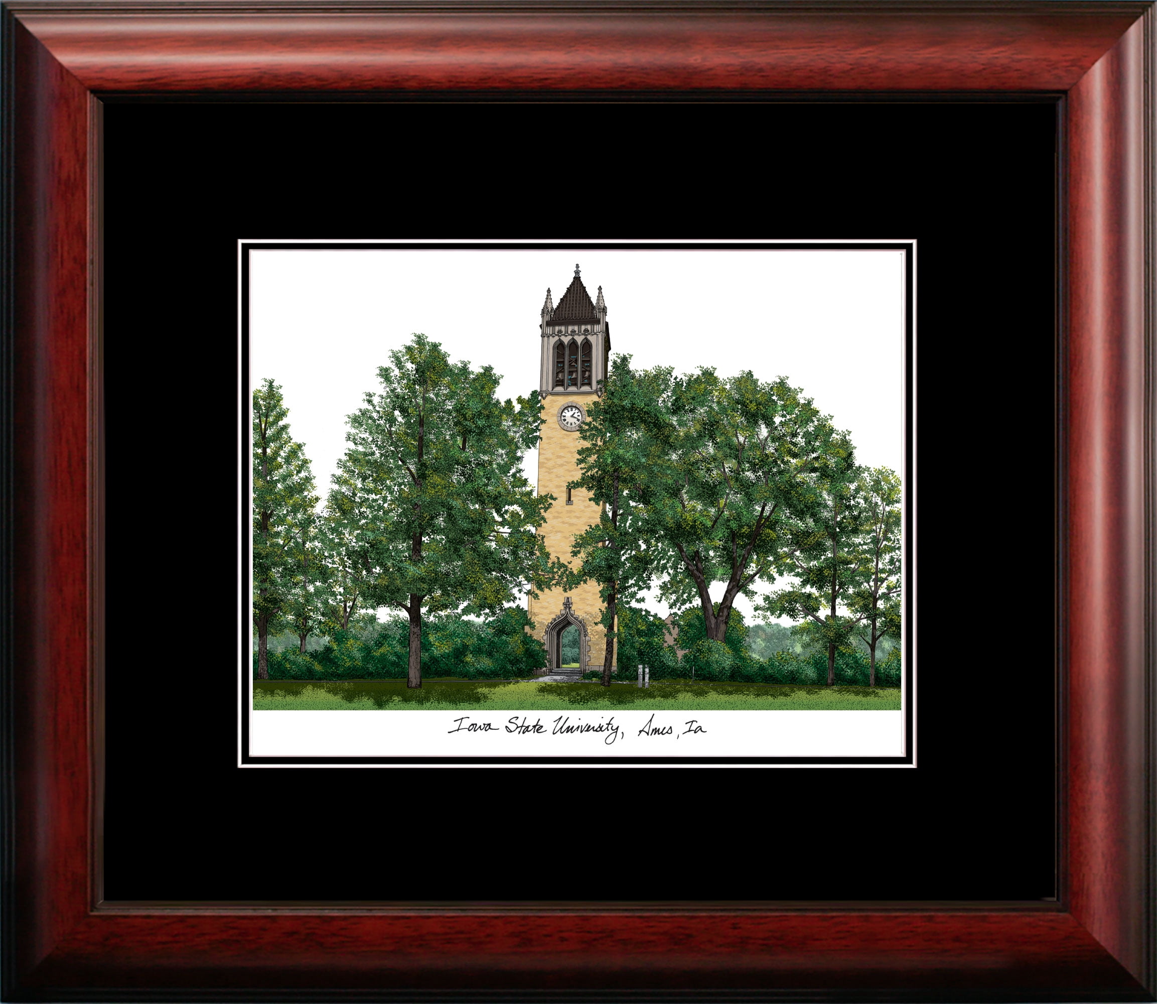 ncaa iowa state cyclones academic framed lithograph