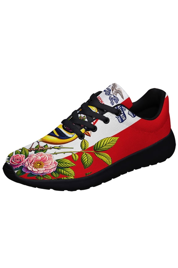 Iowa Stte EaStrn Goldfinch Bird and Wild Rose Flower Iowa Shoes Sneakers Black Size 8.5