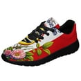 thumbnail image 1 of Iowa Stte EaStrn Goldfinch Bird and Wild Rose Flower Iowa Shoes Sneakers Black Size 9.5, 1 of 7