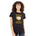 thumbnail image 1 of Iowa Stuck in Middle Funny Midlands Womens Fitted Plus Size Graphic Tee Brisco Brands 2X, 1 of 5