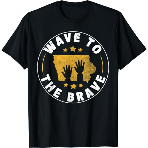 Iowa Wave to the Brave Football Childrens Hospital T-Shirt