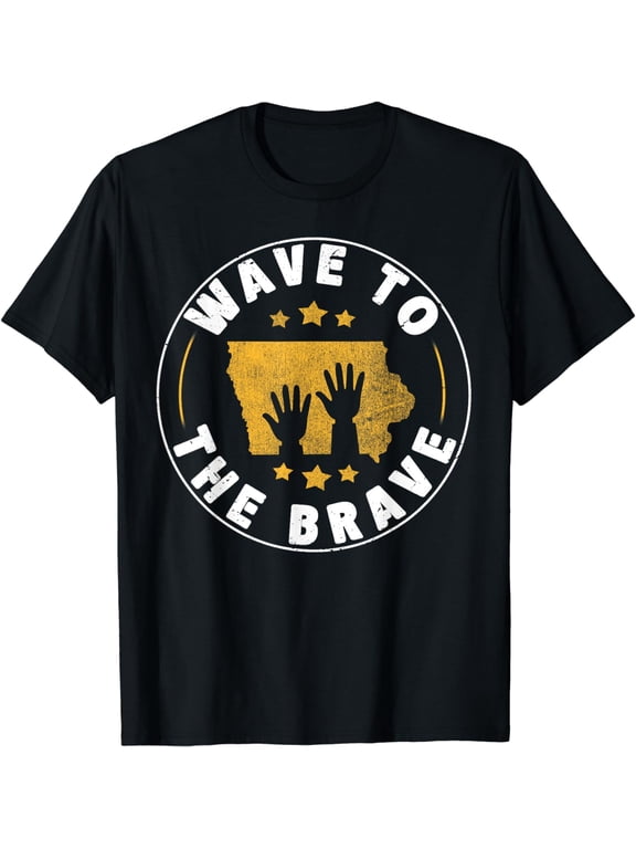 Iowa Wave to the Brave Football Childrens Hospital T-Shirt