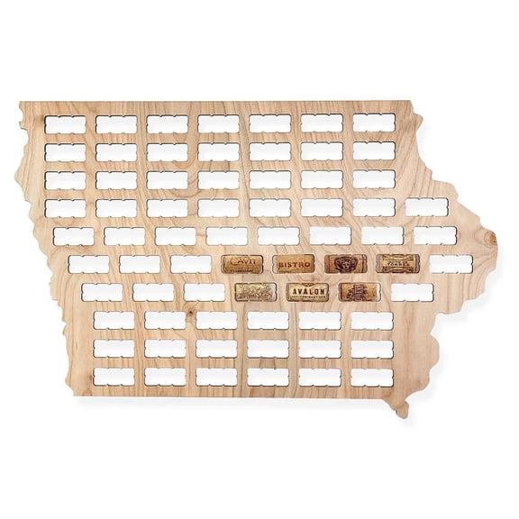 Iowa Wine Cork Map