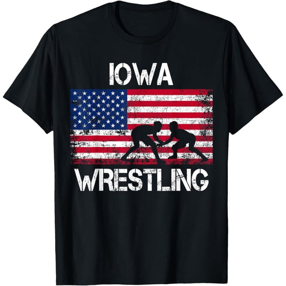 Iowa Wrestling American Flag Shirt