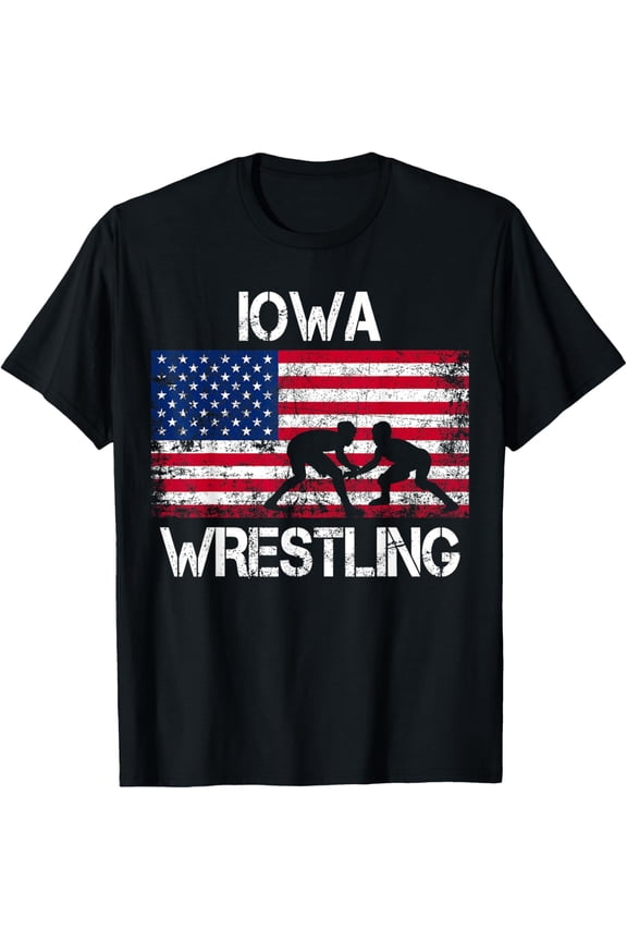 Iowa Wrestling American Flag Shirt