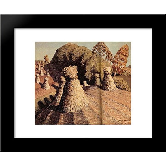 Iowa's corn field 20x24 Framed Art Print by Grant Wood