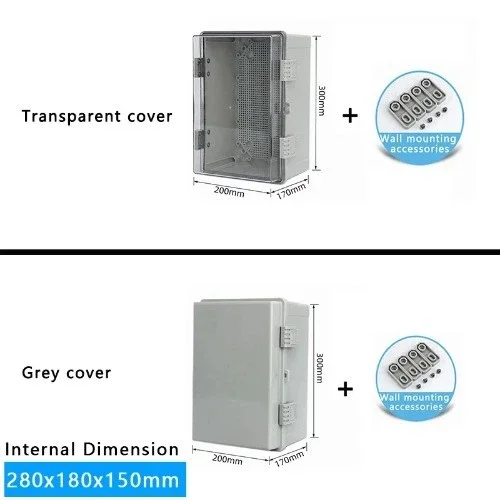 Ip66Abs Hinged Plastic Enclosure Waterproof Power Electrical Junction Box