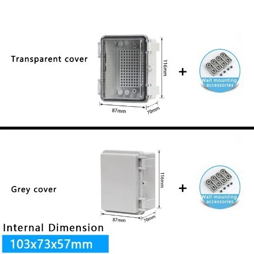 Ip66Abs Hinged Plastic Enclosure Waterproof Power Electrical Junction Box