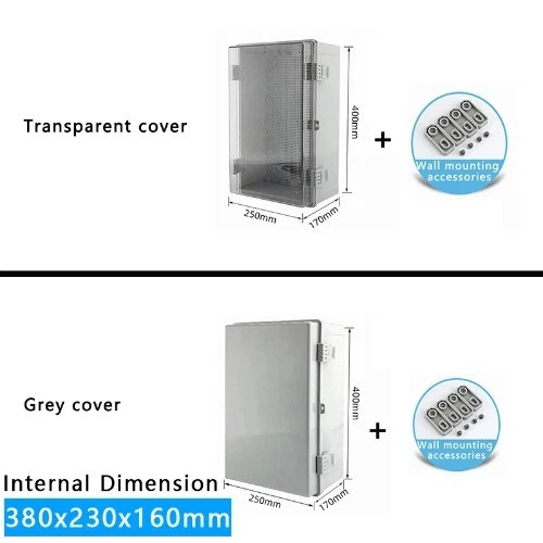 Ip66Abs Hinged Plastic Enclosure Waterproof Power Electrical Junction Box