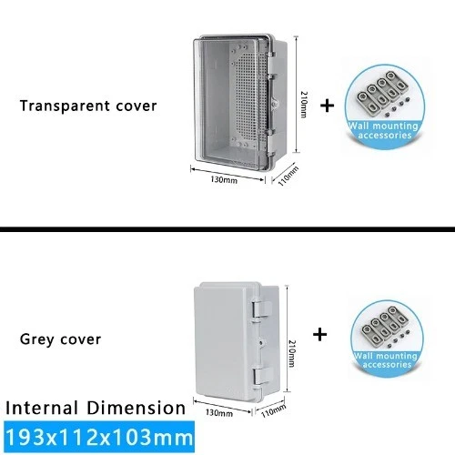 Ip66Abs Hinged Plastic Enclosure Waterproof Power Electrical Junction Box