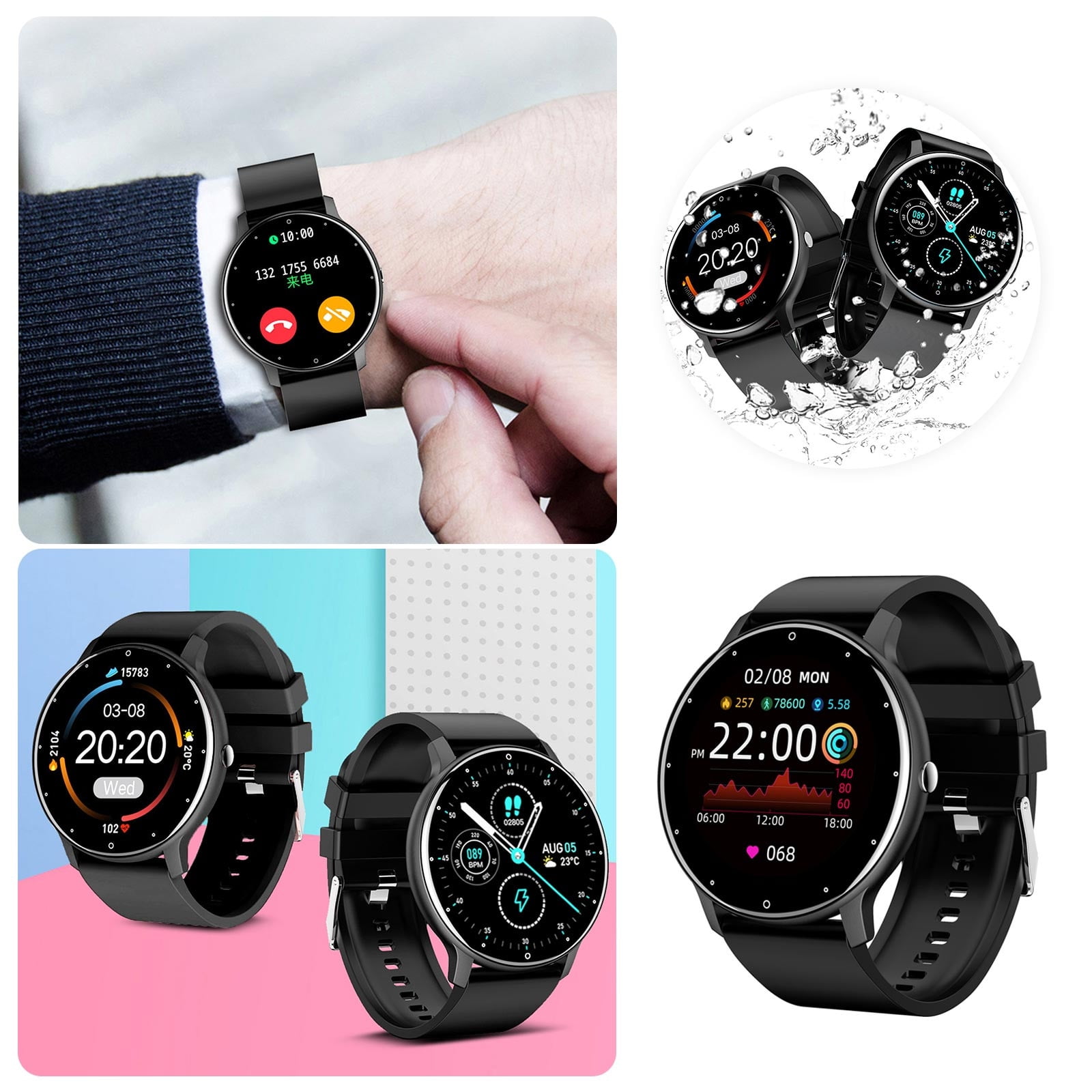 Ip67 Smart Watch Smart Watch Watch Solar Powe Smart Watch Standalone Smart Watch Smart Watch Talk And Text for Android Phones Smart Watch for Boys 14 16 Android Smart Watch Text And Call
