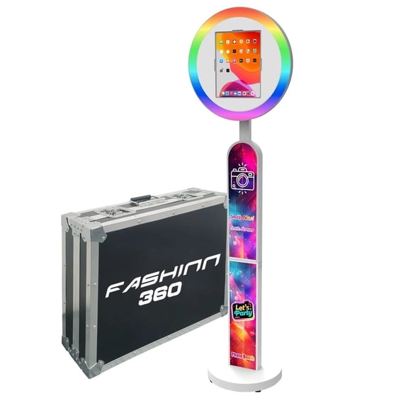 Ipad Photo Booth Compatible with 10.2"/10.5" ,Photo Booth Stand Shell with Flight Case,Perfect for Parties,Wedding and Events