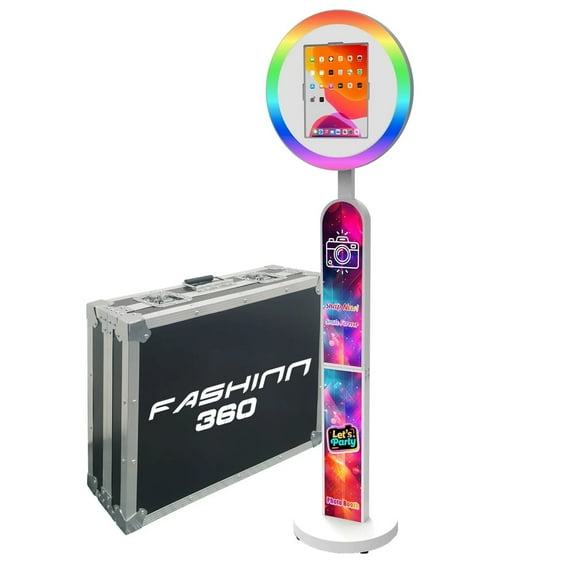 Ipad Photo Booth Compatible with 12.9"/13" ,Photo Booth Stand Shell with Flight Case,Perfect for Parties,Wedding and Events