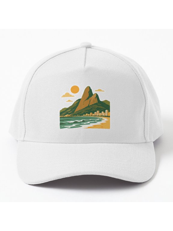 Ipanema Beach Two Brothers Mountain Baseball Cap, Travel Hat Style