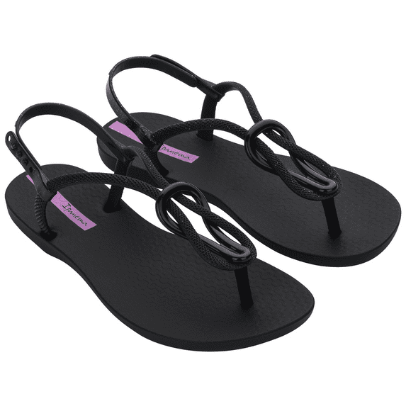 Ipanema Womens Trendy Fem Sandal, Adult, Black/Black/Lilac, 8 M US