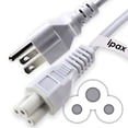 thumbnail image 1 of Ipax 10 Feet Long 3 Prong Hi-Quality Copper Cord Cable Plug Compatible with for LG TV Laptop Monitor Printer AC Adapter Power Supply Charger & more, Three Prong, Nema 5-15P to IEC320 C5, 18AWG, 1 of 5