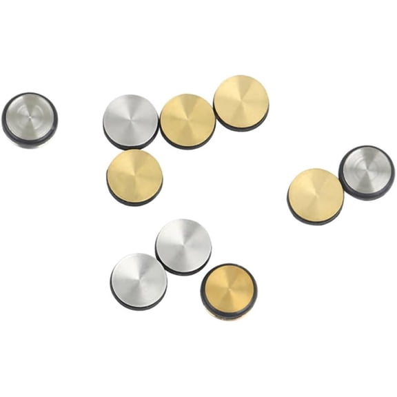 Ipetboom Metal Flute Key Hole Caps 10pcs Gold Silver Random