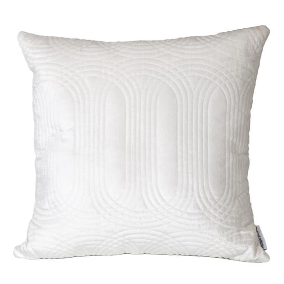 Iphis Transitional White Square Throw Pillow