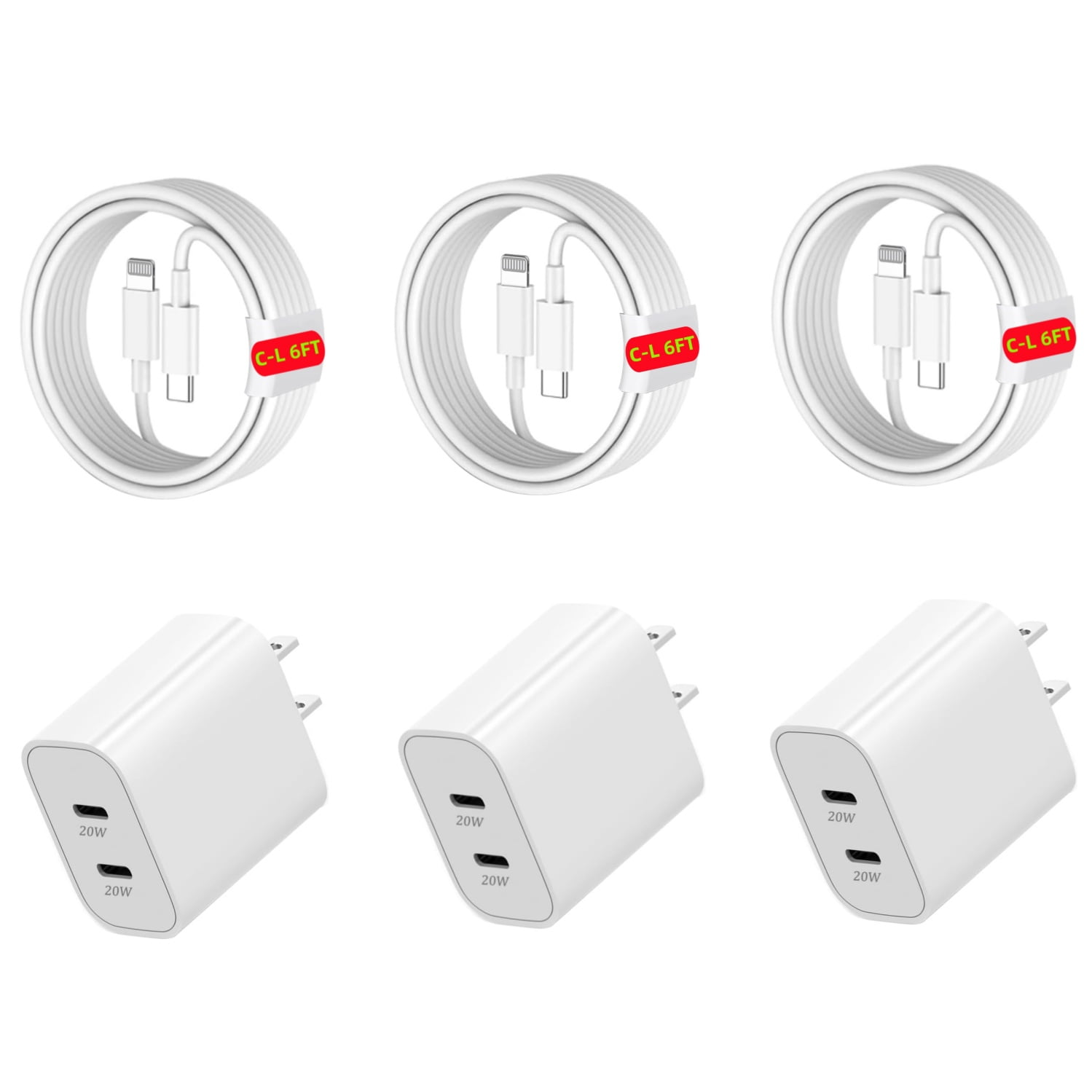 Iphone 13 14 Fast Charger[MFI Certified] Dual Port PD 3.0 Power USB C Wall Charger Adapter with 6ft Lightning Cable Compatible for IPhone 14/13/12/Mini/ Pro/Pro Max/SE 2020/11/Pro Max/XS/XS Max/XR/8P