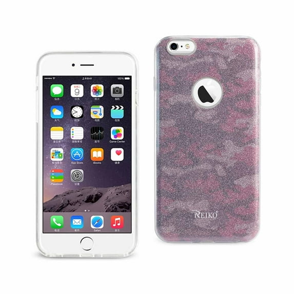 Reiko brand for iphone 6 Plus/ 6s Plus Shine Glitter Shimmer Camouflage Hybrid Case In Camouflage Hot Pink