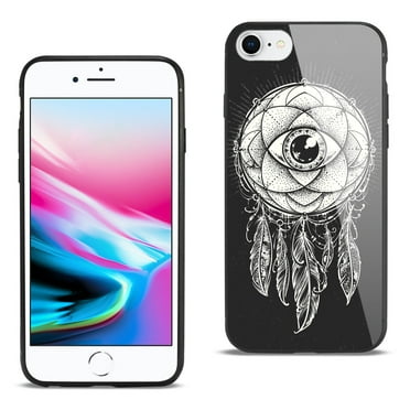 Iphone 8 Hard Glass Design Tpu Case