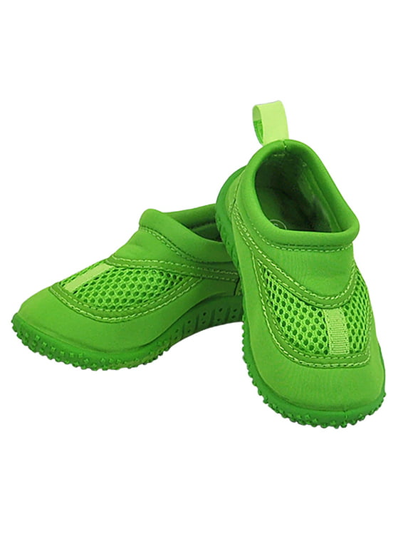 Iplay Unisex Boys or Girls Sand and Water Swim Shoes Kids Aqua Socks for Babies, Infants, Toddlers, and Children Lime Green Size 4 / Zapatos De Agua