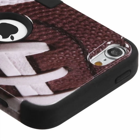 Ipod Touch 5Th 6Th 7Th Gen - Football Impact Armor Hard&Soft Rubber Hybrid Case
