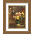 thumbnail image 1 of Ipolit Strambu 2x Matted 20x24 Gold Ornate Framed Art Print 'Vase with Flowers', 1 of 2