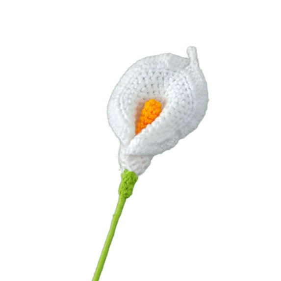 Ipopu Handmade Calla Lily Bouquet | Yarn - Knitted Floral Decor, Multi - Color Gift (2/5 Packs)
