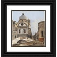 thumbnail image 1 of Ippolito Caffi 12x13 Black Ornate Wood Framed Double Matted Museum Art Print Titled: Santa Maria Dei Miracole is Santa Maria Nova, 1 of 5