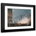 thumbnail image 1 of Ippolito Caffi 14x12 Black Modern Framed Museum Art Print Titled - Venedi Piazzetta at Night, 1 of 5