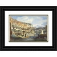 thumbnail image 1 of Ippolito Caffi 18x14 Black Ornate Wood Framed Double Matted Museum Art Print Titled - Interior of the Colosseum, 1 of 5