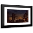 thumbnail image 1 of Ippolito Caffi 24x17 Black Modern Framed Museum Art Print Titled - Boulevard Et Porte Saint Denis, Oil on Intelated Cardboard (1855), 1 of 5