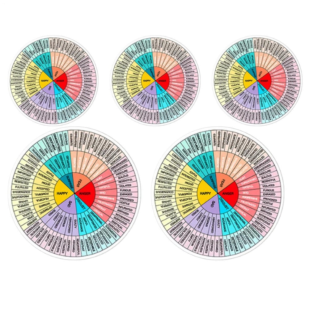 Ipretty Feelings Wheel Chart Stickers Waterproof Emotion Decal ...
