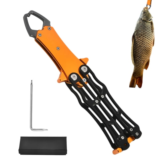 Ipretty Fish Gripper Angling Grabber Equipment Fishing Tackle Gripper for Catfish Surf Camping Saltwater Freshwater Ice Outdoor well-liked