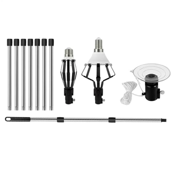Ipretty Light Bulb Extension Pole Changer 13FT Household Light Removal Tool with Basket and Suction Cup Non Slip Bulb Changer for Industrial Home Residential Chandelier Indoor Floodlight High sincere
