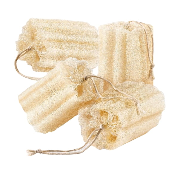 Ipretty Rabbits Chew Toys 4 Pieces Natural Loofah Support Chewing Treats Healthy Hamster Toy for Pet Small Animal Chinchillas Family Indoor Outdoor Home Play handy