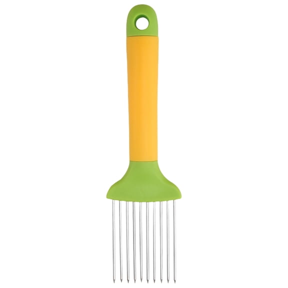 Ipretty Stainless Steel Onion Slicer with Safety Handle Stainless Steel Multifunctional Tomato Slicer Vegetable Cutter for Potato Carrot Tomato Avocado Egg masterly