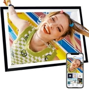 Iproda Digital Picture Frames, WiFi digital photo frame 10.1 inches 16g memory, share photos with Uhale APP, IPS high-definition smart display touch screen