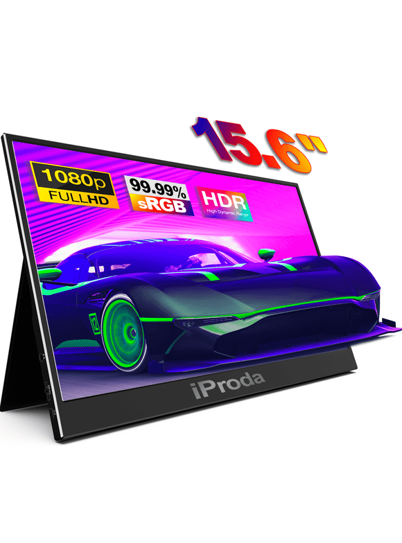 15.6" Portable Monitor, 60Hz HD IPS Gaming Screen for Laptop Mac Xbox PS4/PS5