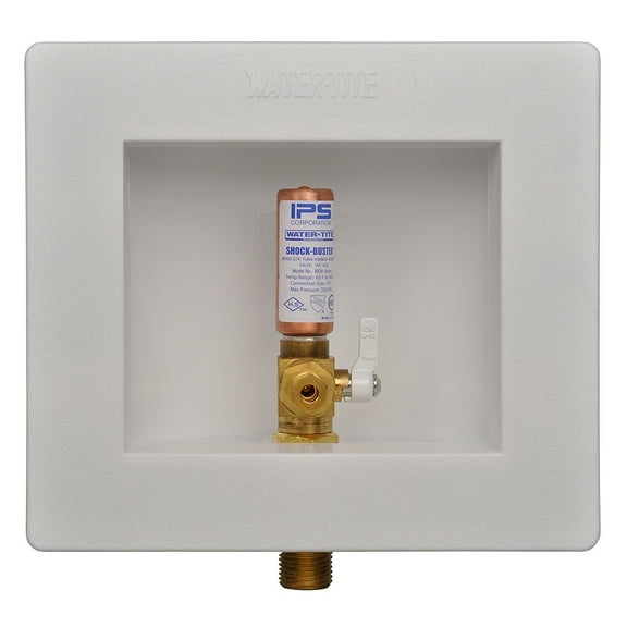 Ips Water-Tite Icemaker Valve Outlet Box With 1/4 Turn Valve And Water Hammer Arrestor, Pex, Lead Free