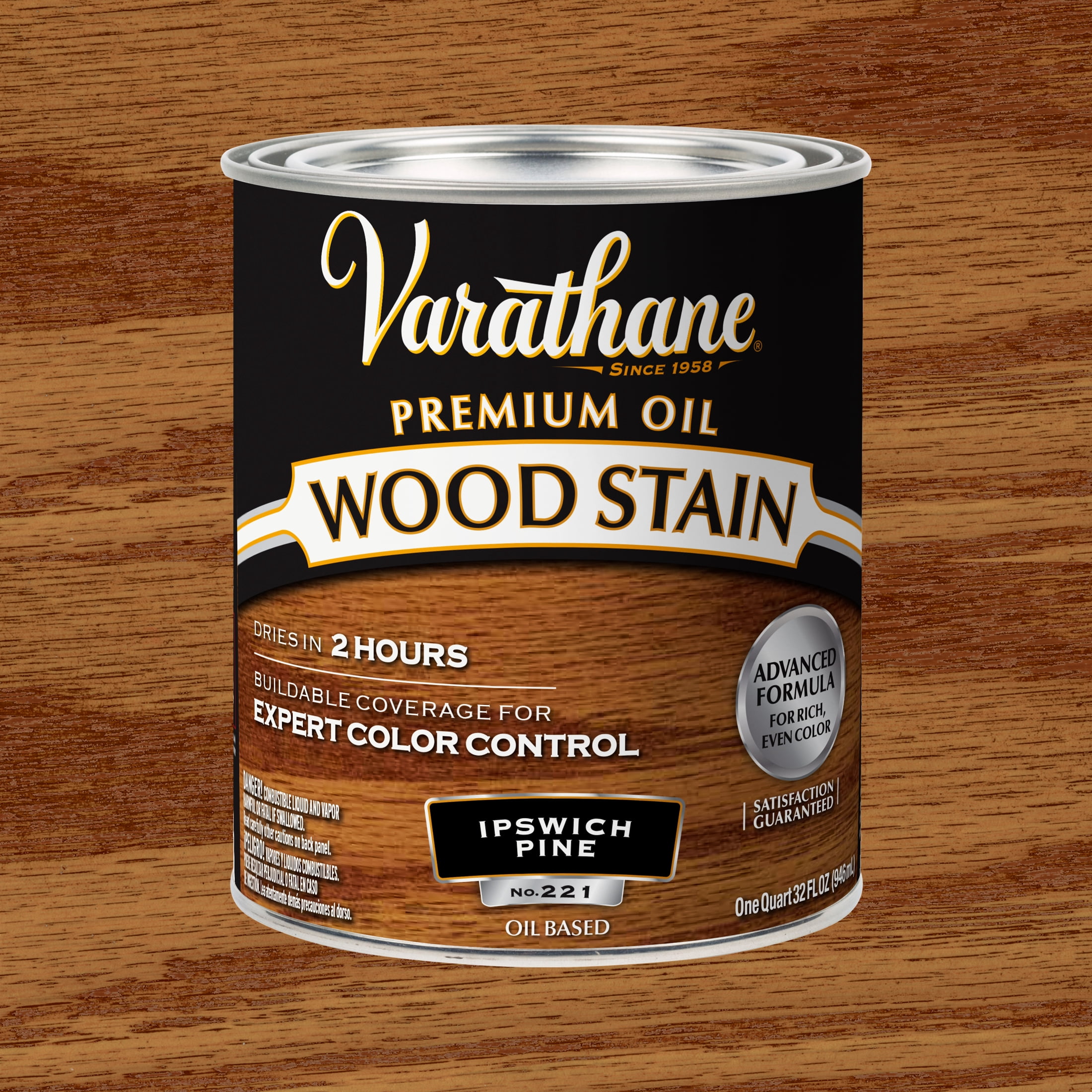 Ipswich Pine, Varathane Premium Oil-Based Interior Wood Stain-211714H, Quart