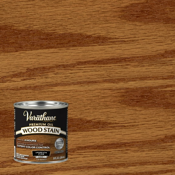 4 Pack, Ipswich Pine, Varathane Premium Oil-Based Interior Wood Stain-211791, Half Pint