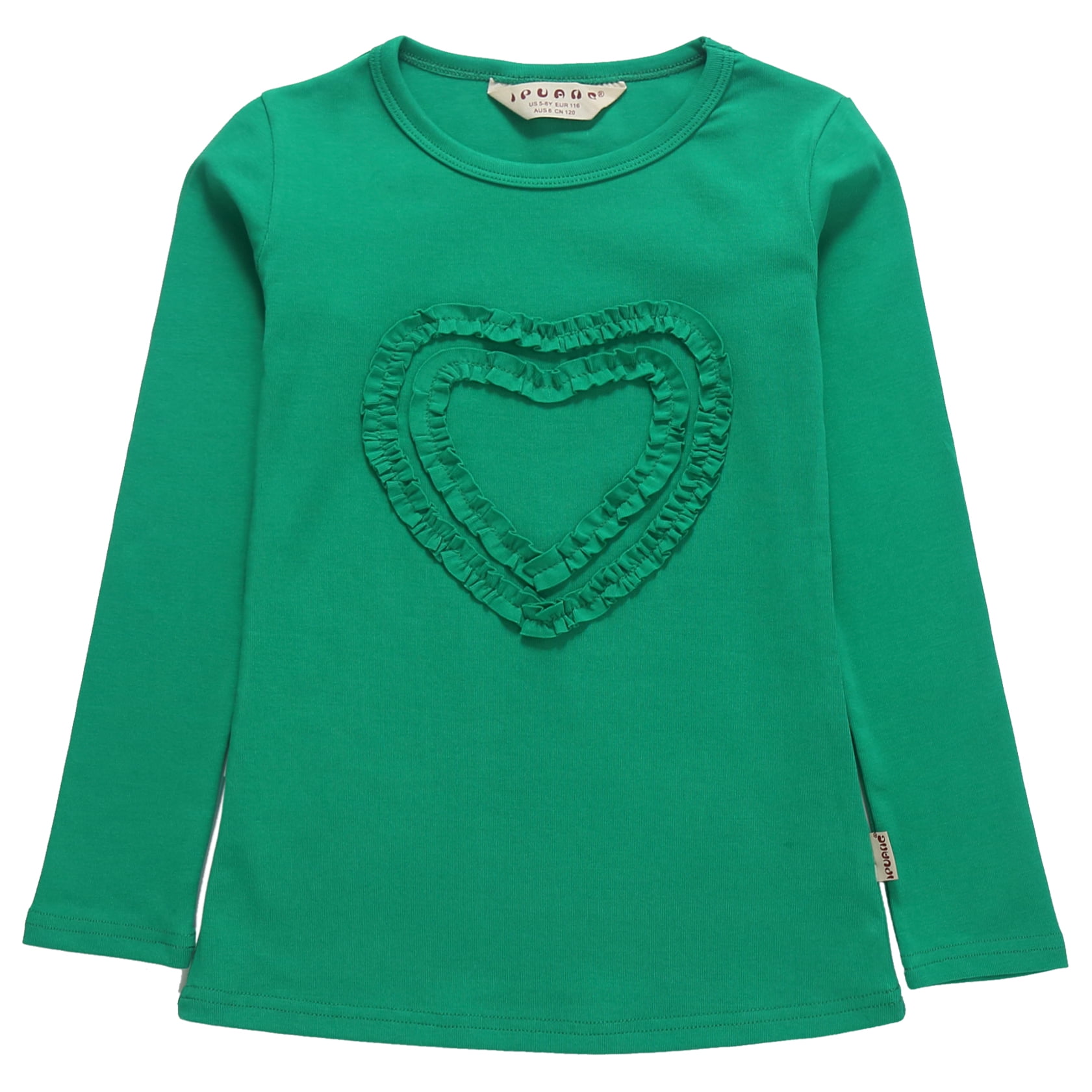 Big Green Heart With Emblem Tee Women