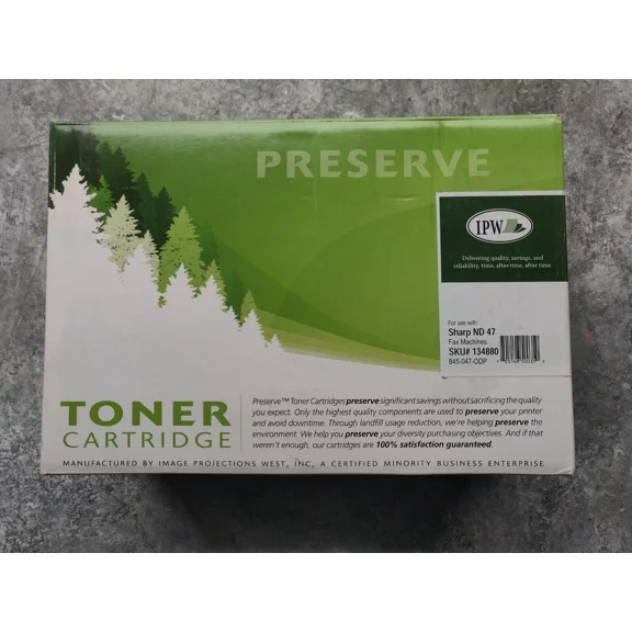 Ipw Premium Preserve For Sharp F0-47Nd Black Printer Toner Cartridge