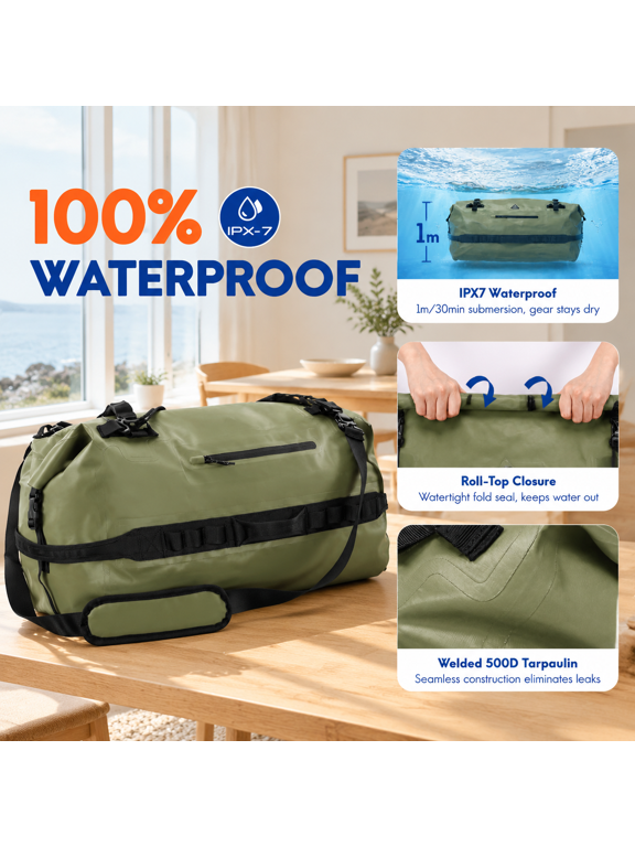 Ipx7 Waterproof Roll-top Dry Duffelpack Bag