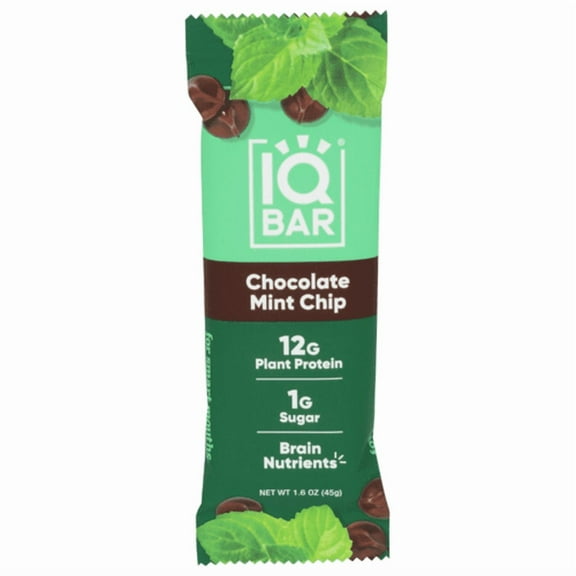 Iq Bar Chocolate Mint Chip Bar 1.6 oz - Pack of 2